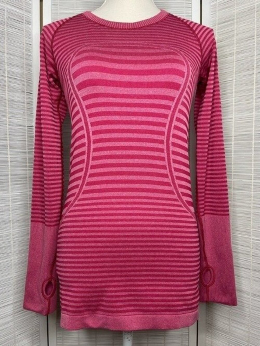 Lululemon Swiftly Tech Long Sleeve Heathered Berry Rumble Pink Size 6